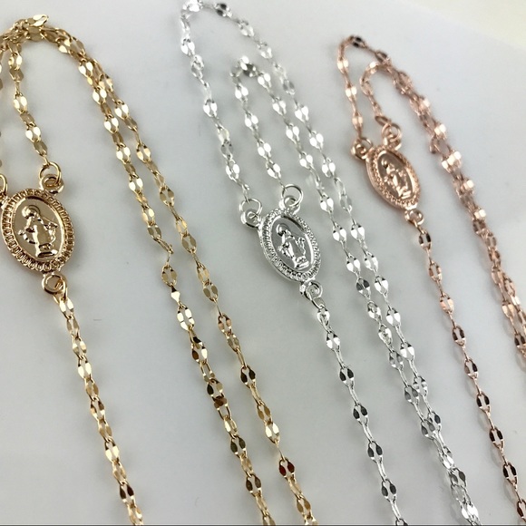 3 for $25⚡️rosary cross Mary necklace - Picture 6 of 8